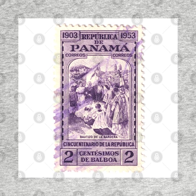 Panama Stamp, 1953 by rogerstrawberry